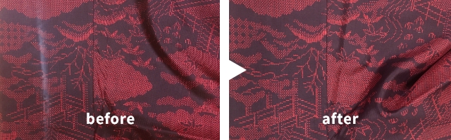 衿のファンデーションのシミ抜き画像