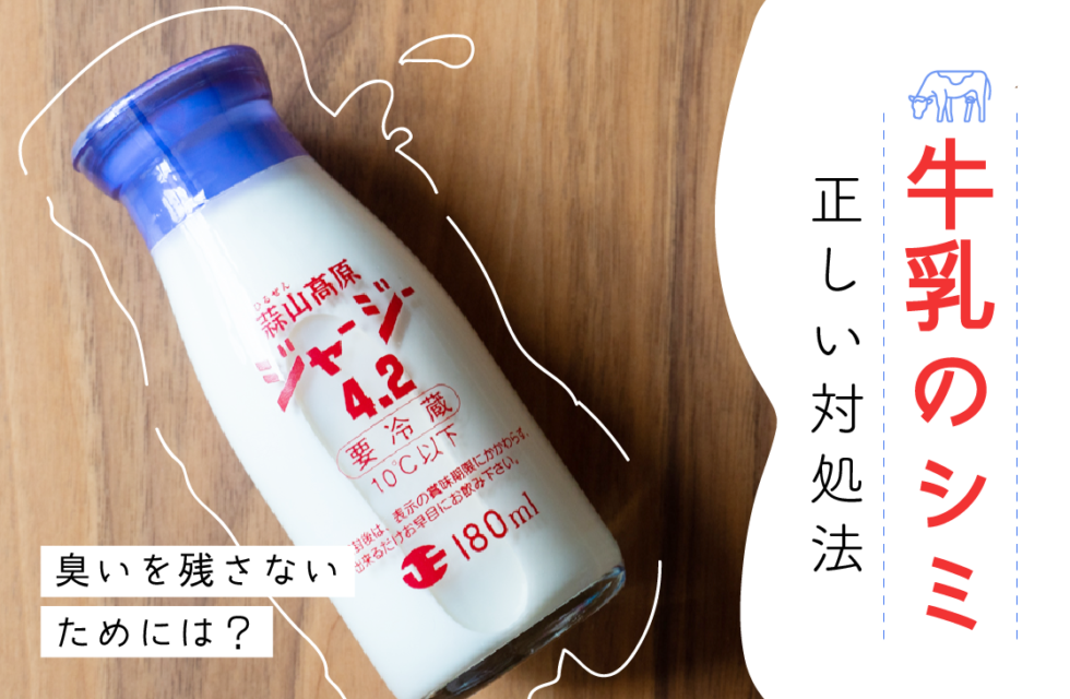 牛乳のシミができたときの正しい対処法 臭いを残さないため